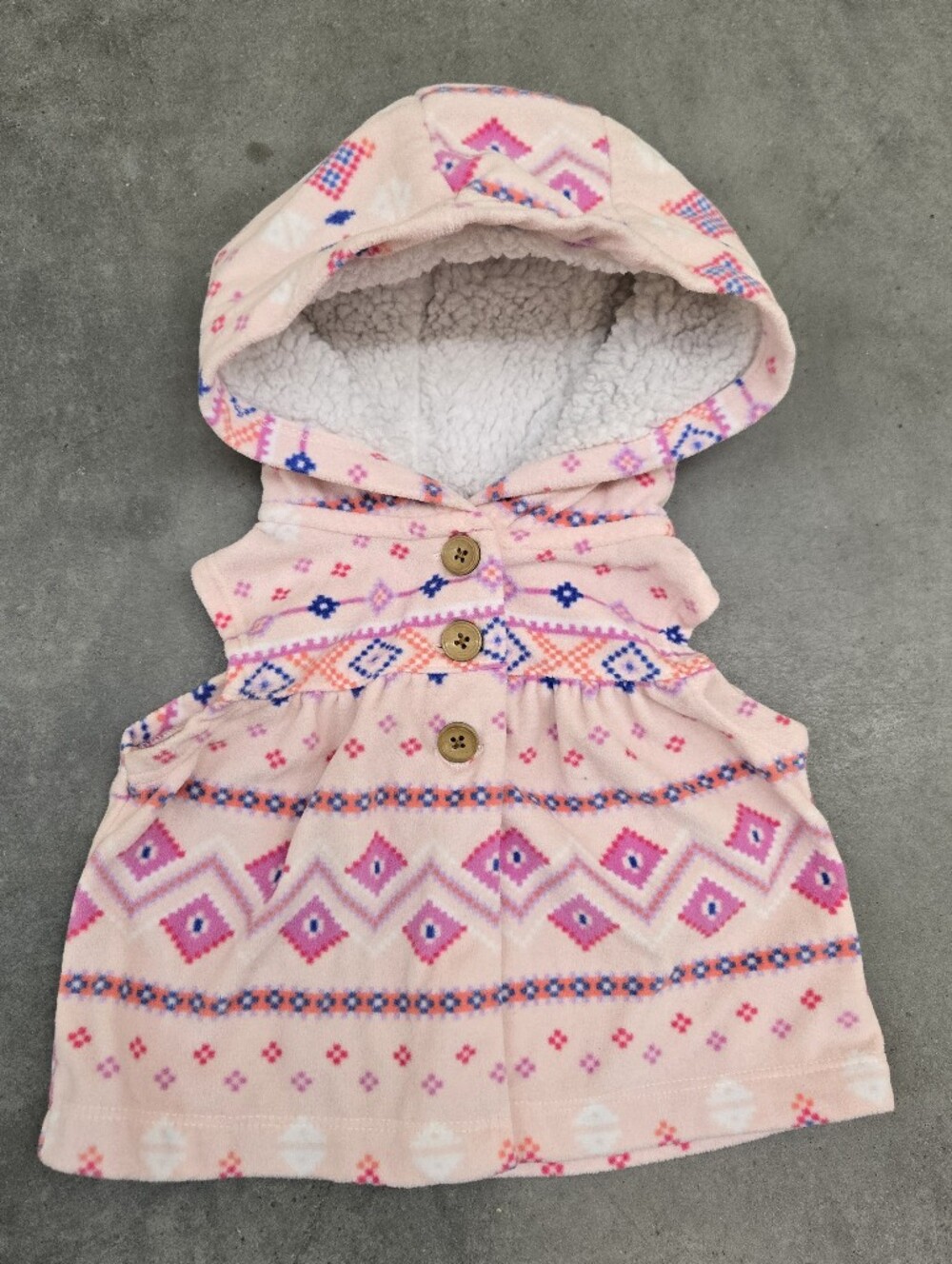 Carter's Baby Girl Fleece Tribal Print Vest 6 Months